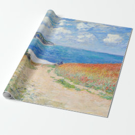 Papel De Presente Claude Monet - Caminho dos Campos de Trigo em Pour