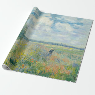 Papel De Presente Claude Monet - Campos de Papoulas perto de Argente