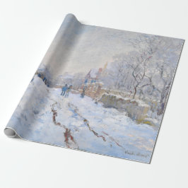 Papel De Presente Claude Monet - Cena de Neve na Argentina
