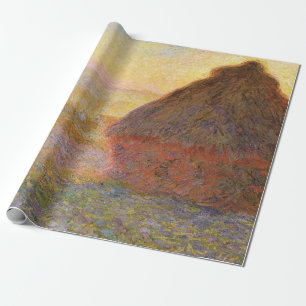 Papel De Presente Claude Monet Impressionista Pintando Graystaks I