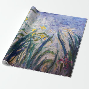 Papel De Presente Claude Monet - Irrisões Amarelo e Roxo