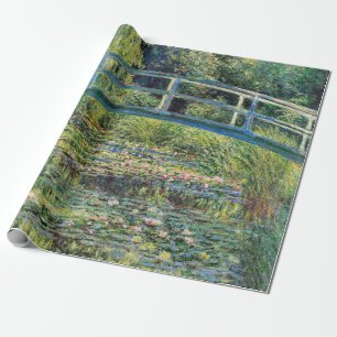 Papel De Presente Claude Monet - Lago de Nenúfares e Ponte Japonesa