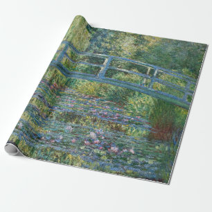 Papel De Presente Claude Monet - Lago de Nenúfares, Harmonia Verde