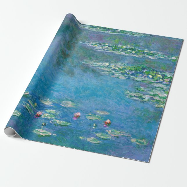 Papel De Presente Claude Monet - Lírios Água 1906 (Desenrolado)