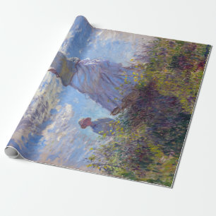 Papel De Presente Claude Monet Mulher com Parasol