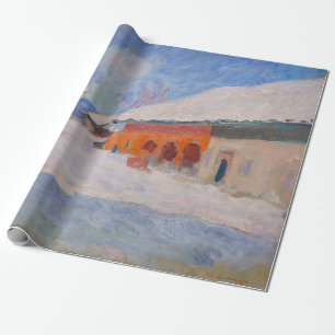 Papel De Presente Claude Monet - Noruega, Casas Vermelhas em Bjorneg