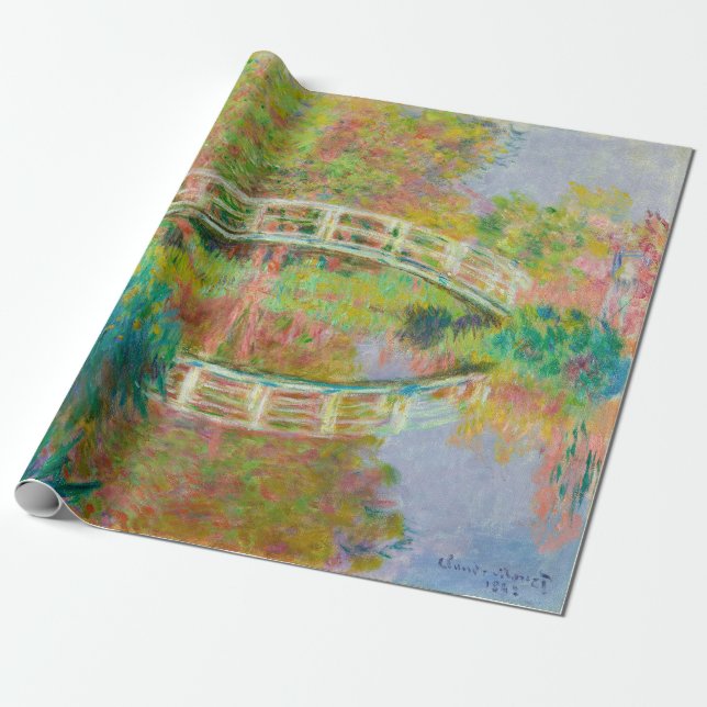 Papel De Presente Claude Monet - Ponte Japonesa, Giverny (Desenrolado)