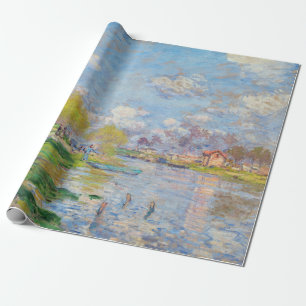 Papel De Presente Claude Monet - Primavera à beira do Sena