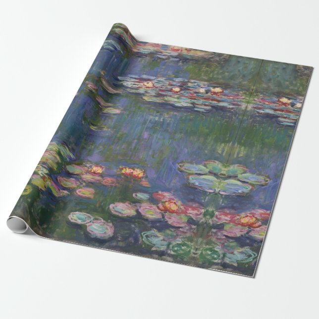 Papel De Presente Claude Monet Water Lily 1916 Fine Art (Desenrolado)