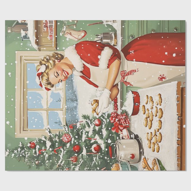 Papel De Presente Claus Holiday Baking Delight (Aberto)