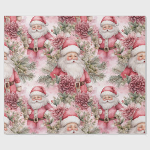 Papel De Presente Cláusula de Natal Rosa