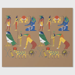 Papel De Presente Cliente de desenho animado dos deuses egípcios ant