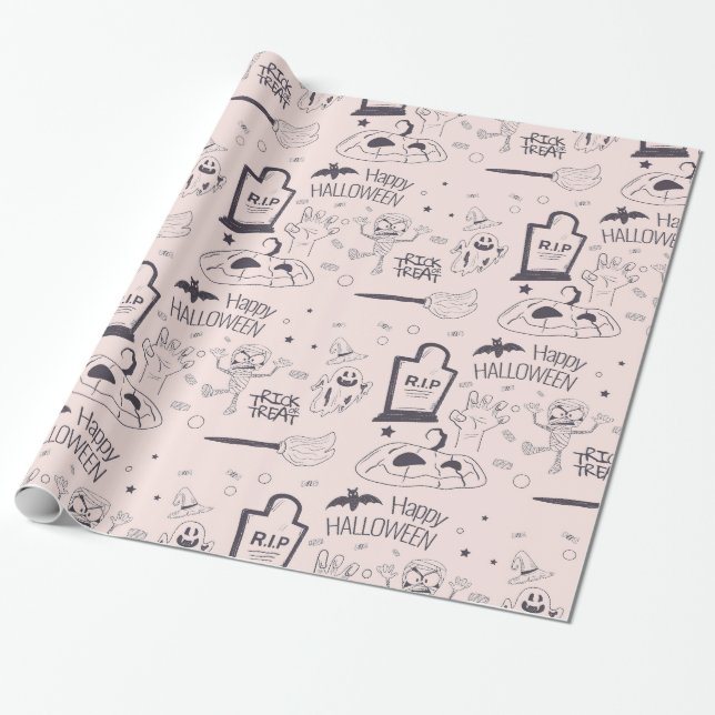 Papel De Presente Clipart de Halloween (Desenrolado)