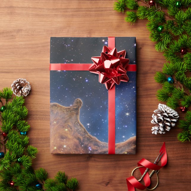 Papel De Presente Clipes Cósmicos Carina Nebula Space Telescope (Presente de Natal)