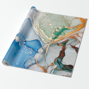 Papel De Presente Clouds Macro. Cor do céu e manchas brancas. Tr