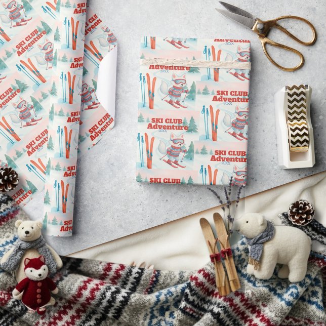 Papel De Presente Clube de Esqui Après Bebê Raposa Ártica (
Ski Club Après Bébé Arctic Fov Wrapping Paper)
