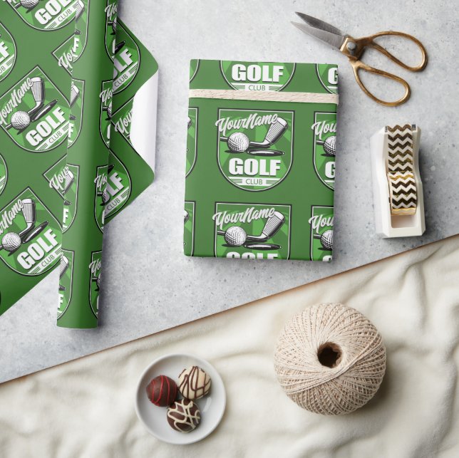 Papel De Presente Clube de Golfe NOME Pro Golfista Jogador Personali (Artesanato)