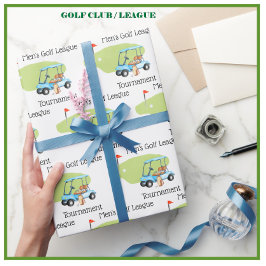 Papel De Presente Clube Tema Personalizado Golf