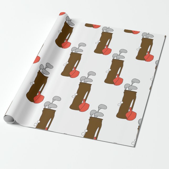 Papel De Presente Clubes de golfe (Desenrolado)