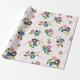 Papel De Presente Clusters de Flor de Boho