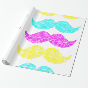 Papel De Presente CMY Mustaches