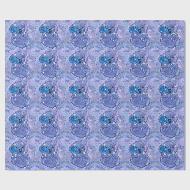 Papel De Presente Coala chamado Seven (Aberto)