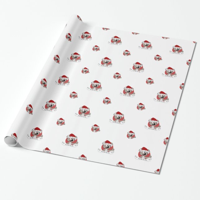 Papel De Presente coala de desenho animado de Natal (Desenrolado)