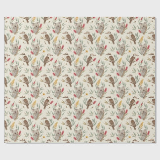 Papel De Presente Coalas australianos, cucaburus e flora nativa