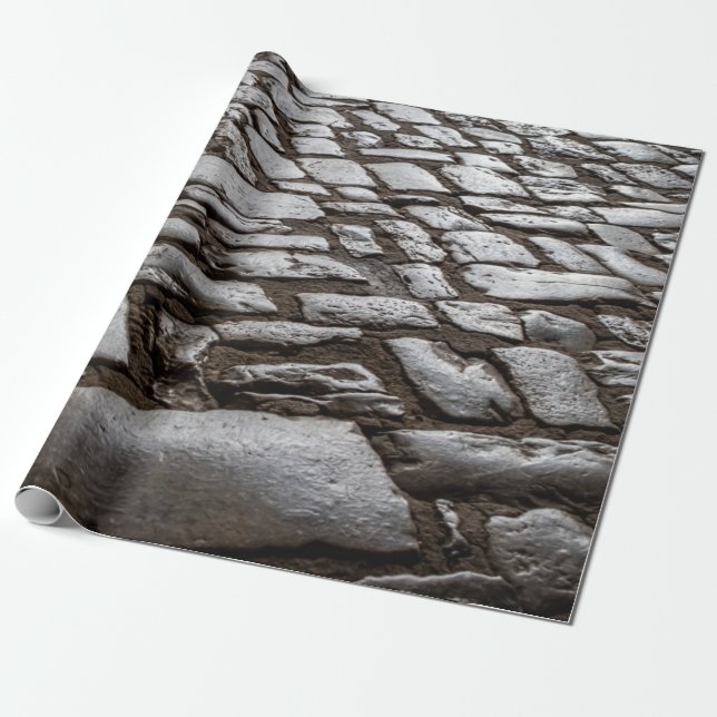 Papel De Presente Cobblestones Moonlit (Desenrolado)