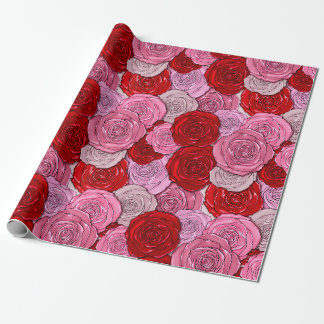 Papel De Presente Cobertura de Rosas