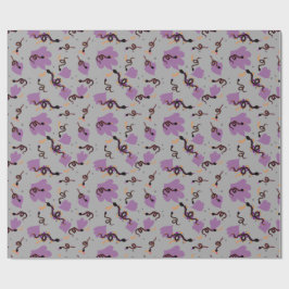 Papel De Presente cobras de Halloween_cinza