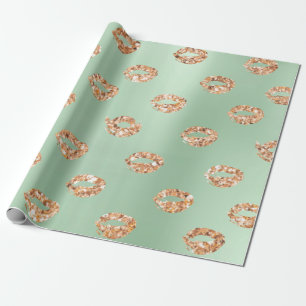 Papel De Presente Cobre Dourado cor-de-rosa metálico de Tiffany 3D