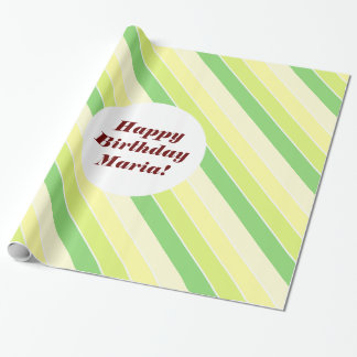 Papel De Presente Cobrir verde limão mesa de stripes moderno
