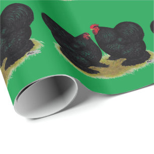 Papel De Presente Cochins Black Bantam Pair