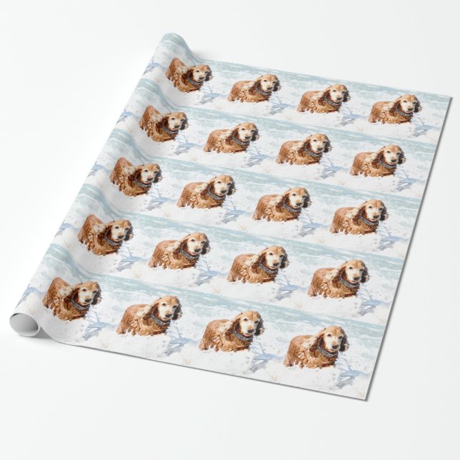 Papel De Presente Cocker spaniel (Desenrolado)