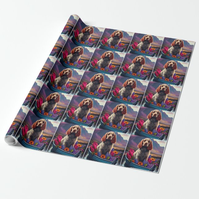 Papel De Presente Cocker Spaniel em uma Canoa: Uma Aventura Cênica (Desenrolado)