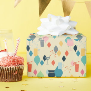 Papel De Presente Cocktails modernos de meio século