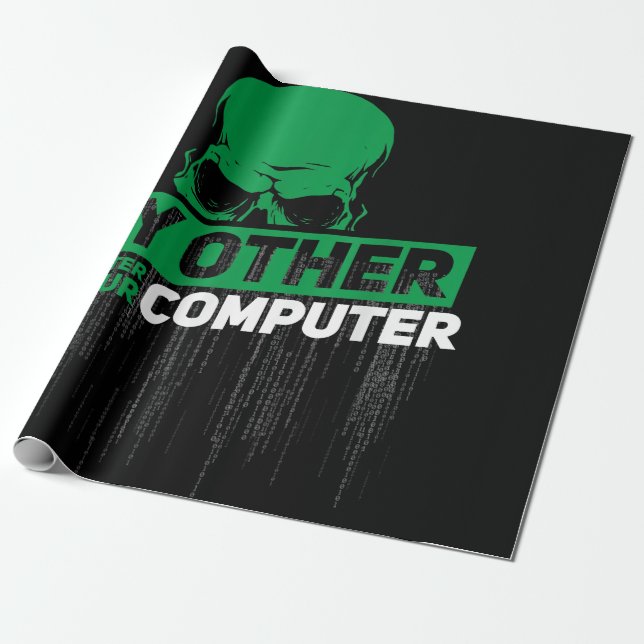 Papel De Presente Código Admin do Nerd Hacker do Engenheiro Sysadmin (Desenrolado)