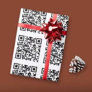Papel De Presente Código QR criado instantaneamente (inserindo sua U