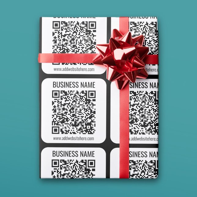 Papel De Presente Código QR Instantâneo (insira o URL do seu site pa (Criador carregado)