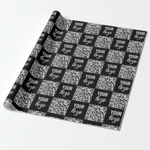 Papel De Presente Código QR Logotipo comercial Negrito Mínimo Empres