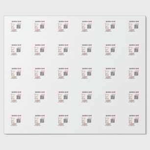 Papel De Presente Código QR minimalista simples adicionar logotipo e