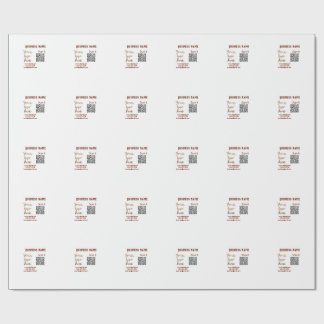Papel De Presente Código QR minimalista simples adicionar logotipo e