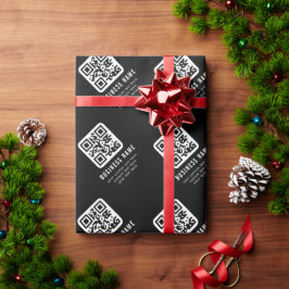 Papel De Presente Código QR personalizável e design de texto editáve