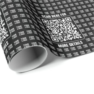 Papel De Presente Código QR promocional (editável) mais padrão de lo