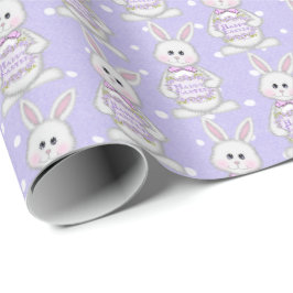 Papel De Presente Coelhinho De Páscoa Em Bolinhas