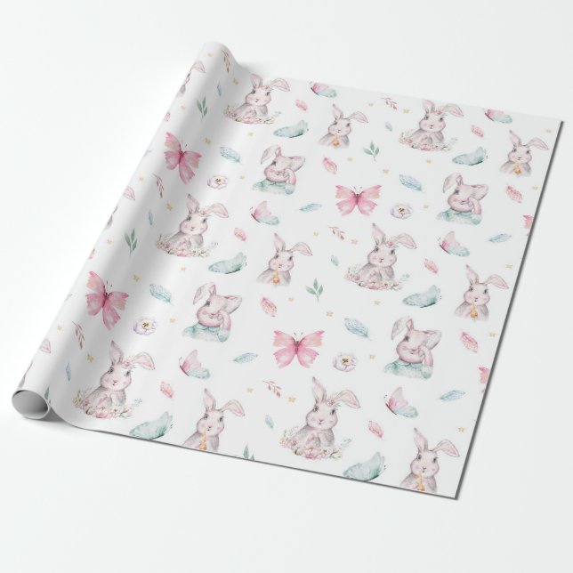 Papel De Presente Coelhinhos (Desenrolado)