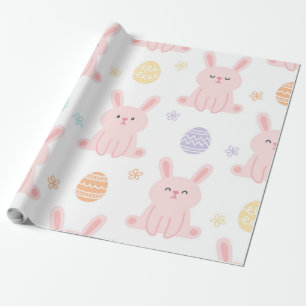 Papel De Presente Coelhinhos de Páscoa e Ovos de Páscoa