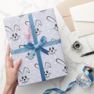 Papel De Presente Coelhinhos Fofos em Pontinhos