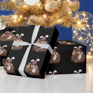 Papel De Presente Coelho Bigfoot Funny Dia de Páscoa Sasquatch